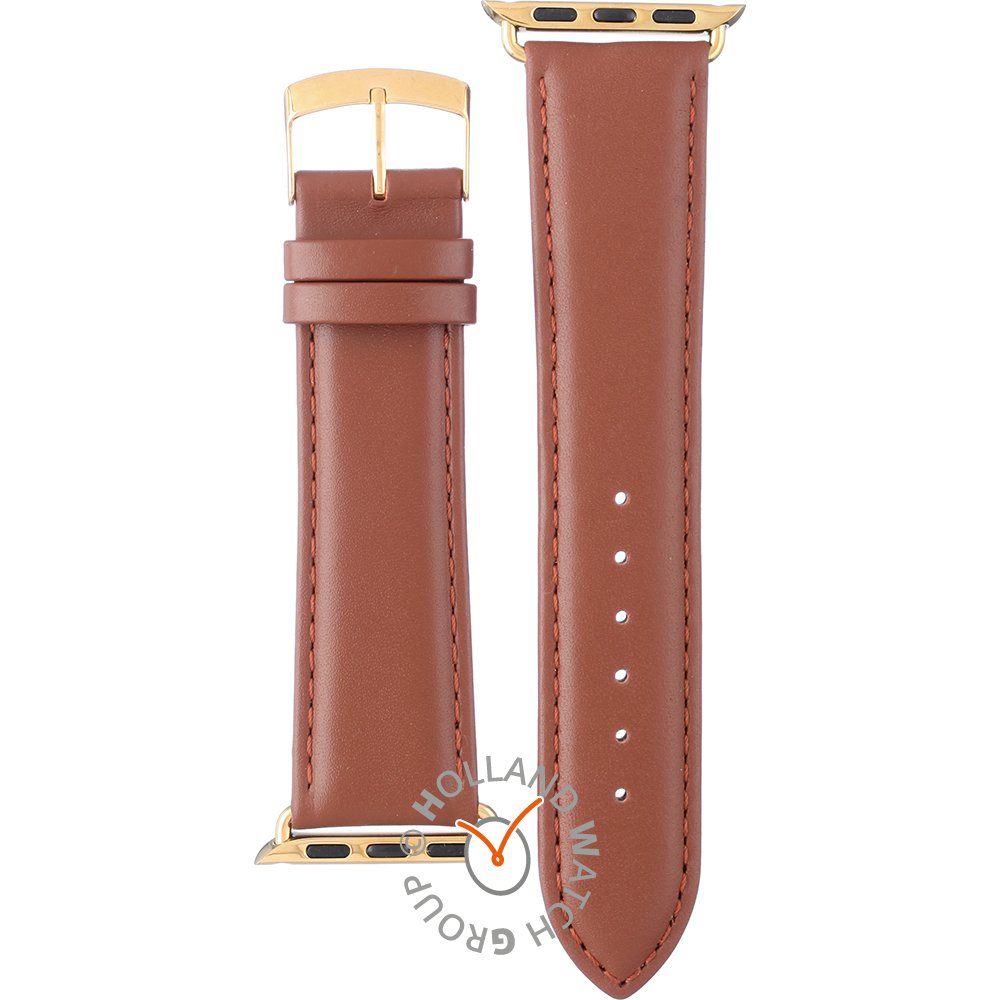 Apple Watch APBR22G-S Brown leather 22 mm - Small Horlogeband