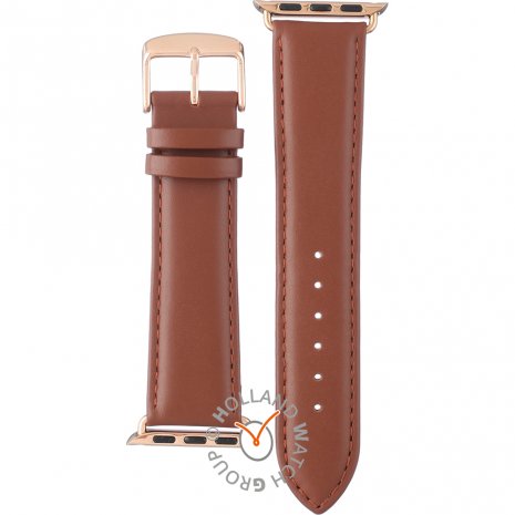Apple Watch Brown leather 22 mm - Small Horlogeband