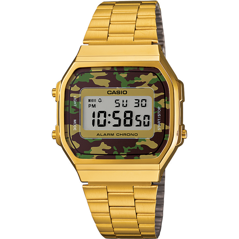 Casio Retro Digital A168WEGC3EF Retro Mirror horloge • EAN 4971850071747