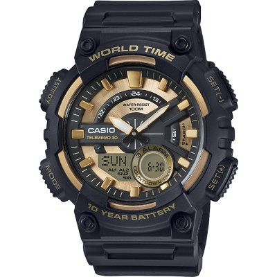 Casio Vintage AEQ-110BW-9AV Telememo 30 Horloge