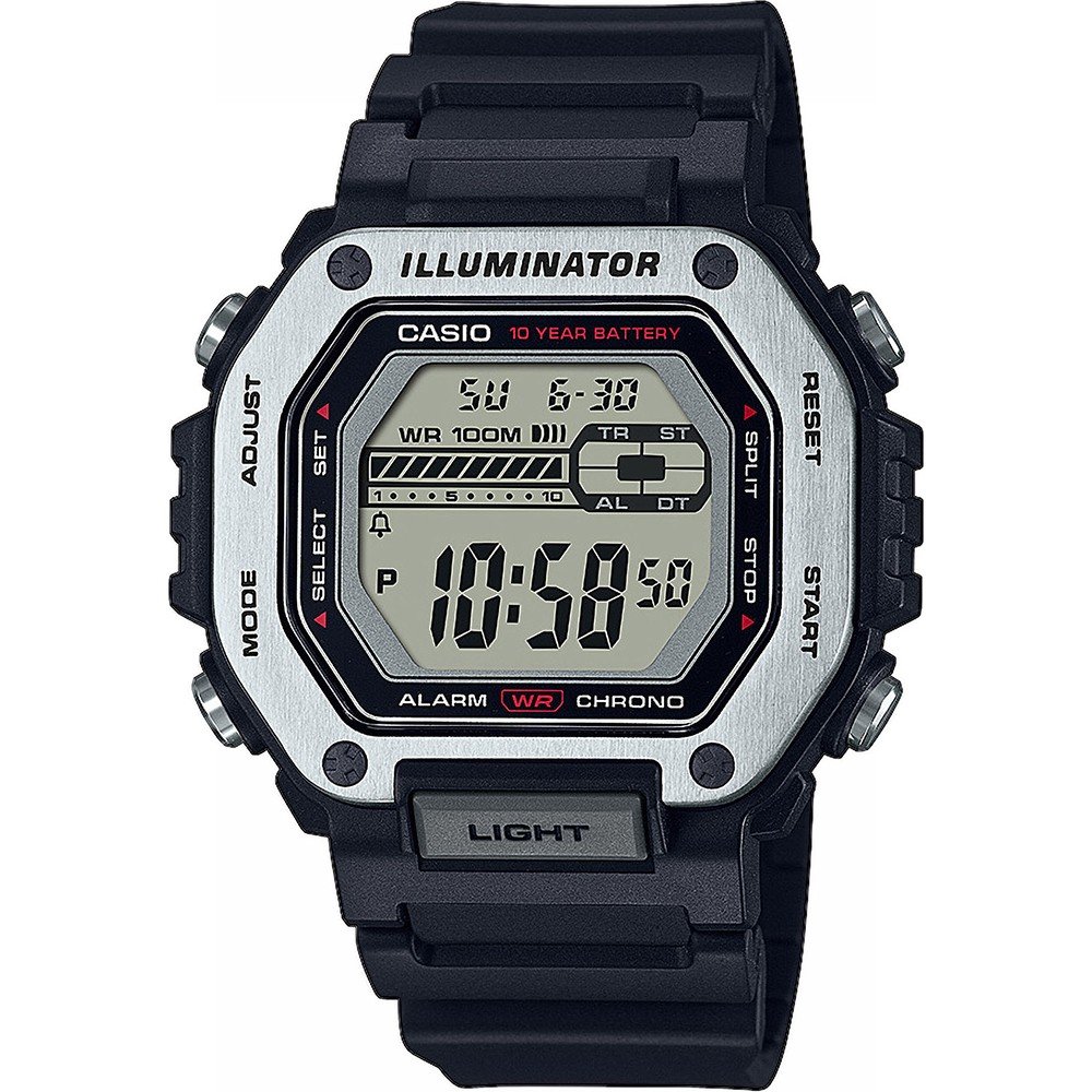Casio Collection MWD-110H-1AVEF Metal Covered Square Digital horloge