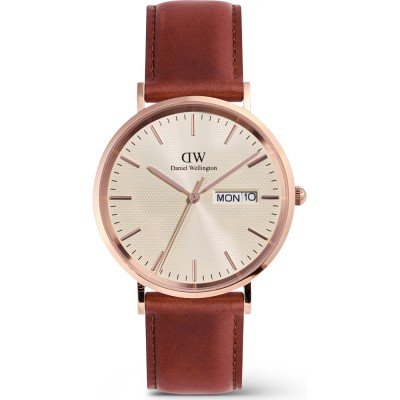 Daniel Wellington Classic Horloge Roségoud Met Leren Band - 36 Mm, Kwartsuurwerk, 3 ATM Waterbestendig
