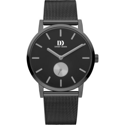 Horloge.nl Danish Design Tokyo 39 mm Zwart designhorloge met kleine secondenwijzer voor heren aanbieding