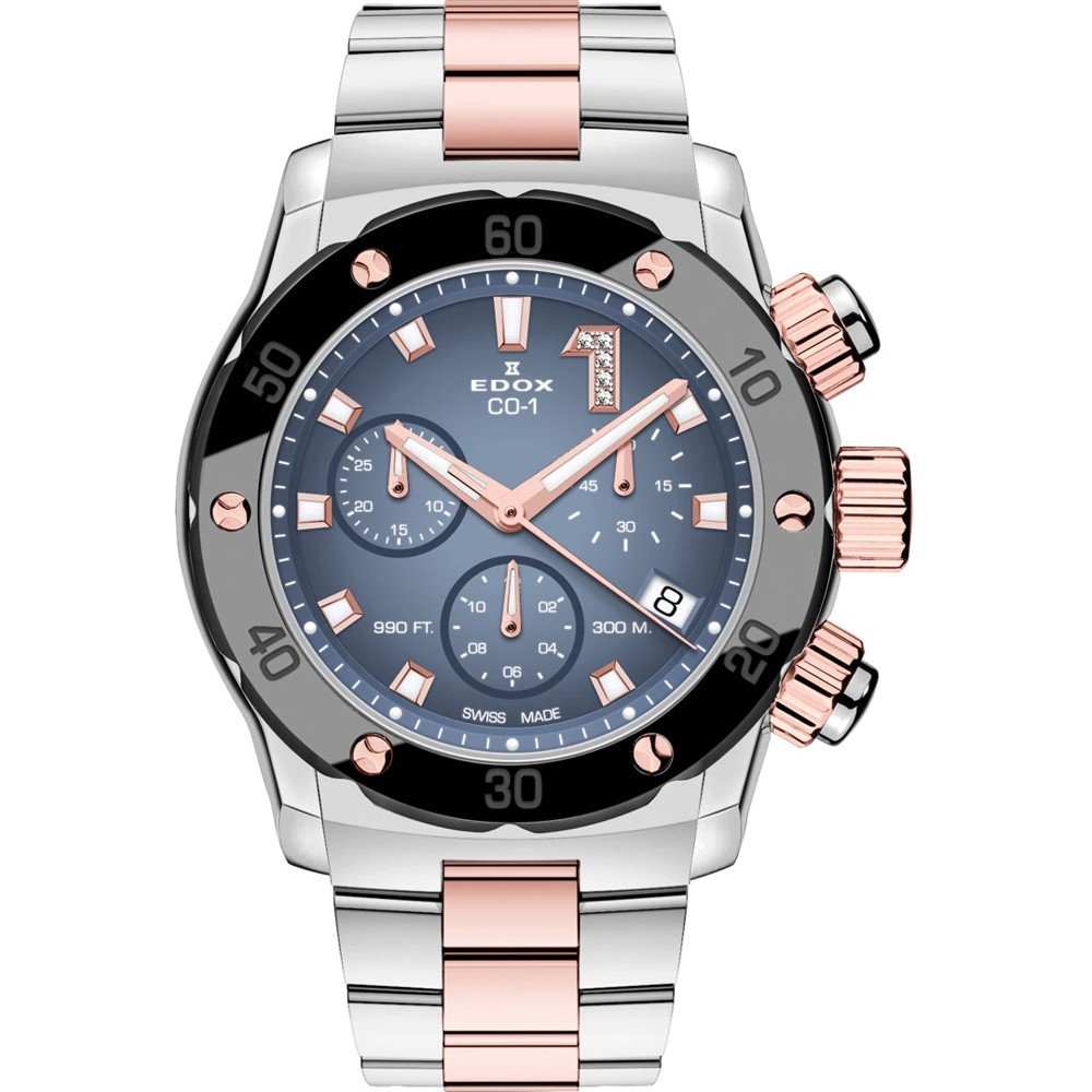 Edox CO-1 10255-357RM-BUIDR Co-1 Chronolady Horloge • EAN
