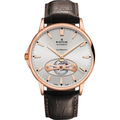 Horloge.nl Edox Les Bémonts 42 mm Automatisch Zwitsers horloge met open hart aanbieding