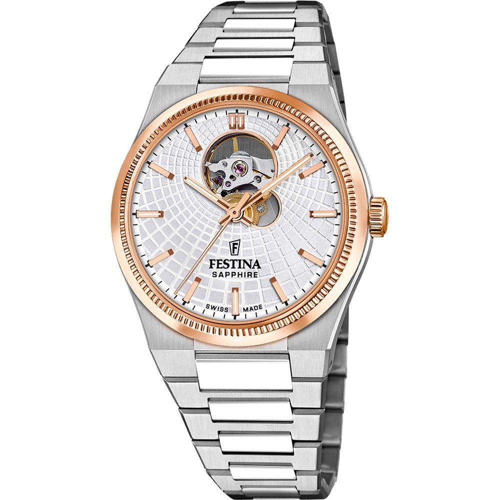 Festina Herenhorloge F20541/1 Chrono Sport behuizing van roestvrij staal 316L goud, armband van roestvrij staal 316L, goud, niet van toepassing, armband