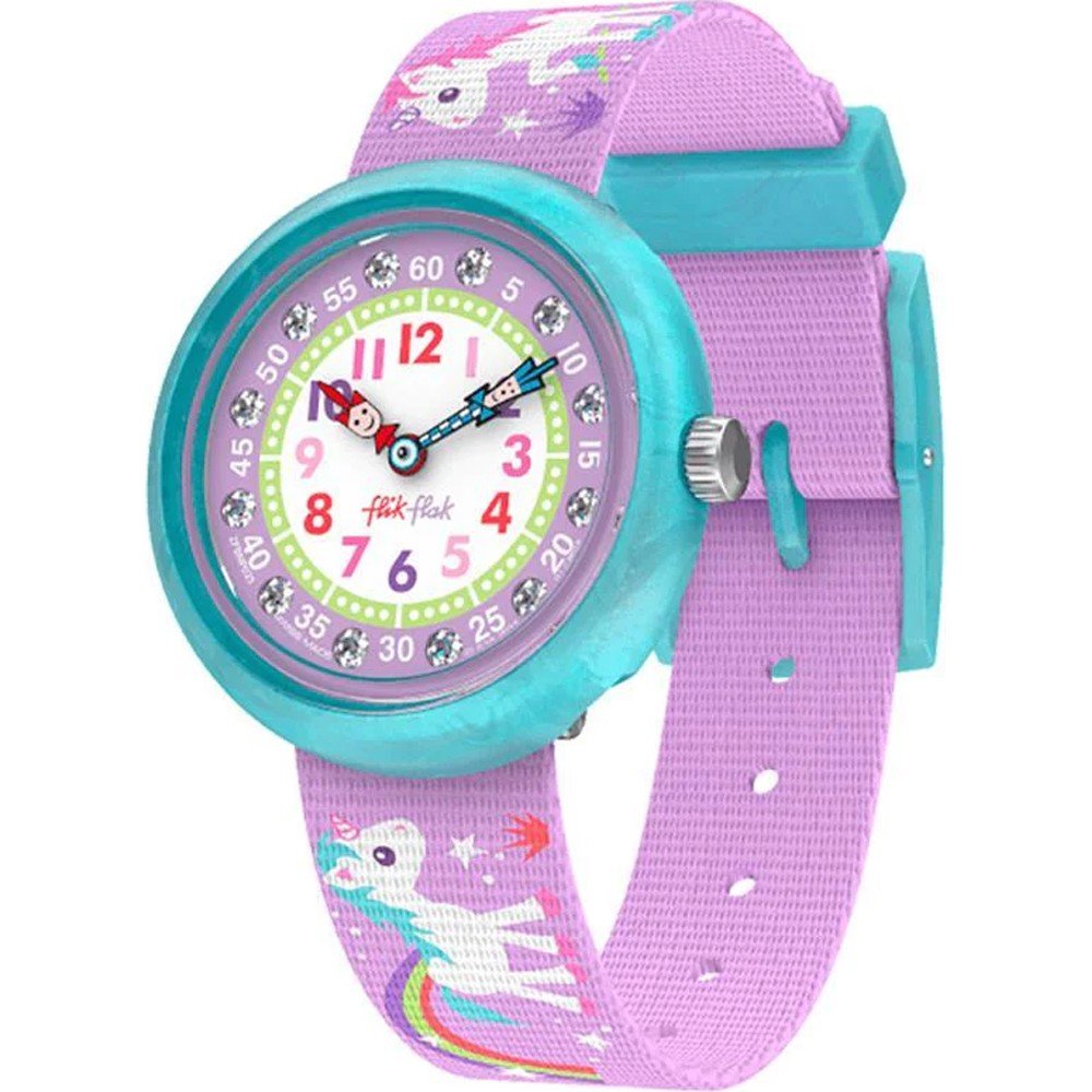 Flik Flak 3+ Story Time FBNP033 Sunny Hours - Magical Unicorns Horloge