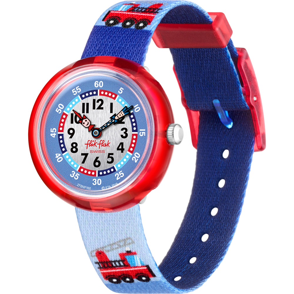 Flik Flak 5+ Power Time FBNP160 Firetruck Horloge