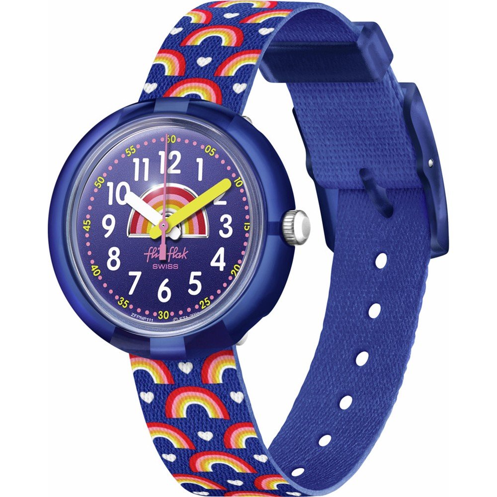 Flik Flak 5+ Power Time FPNP111 Rainbow Party Horloge