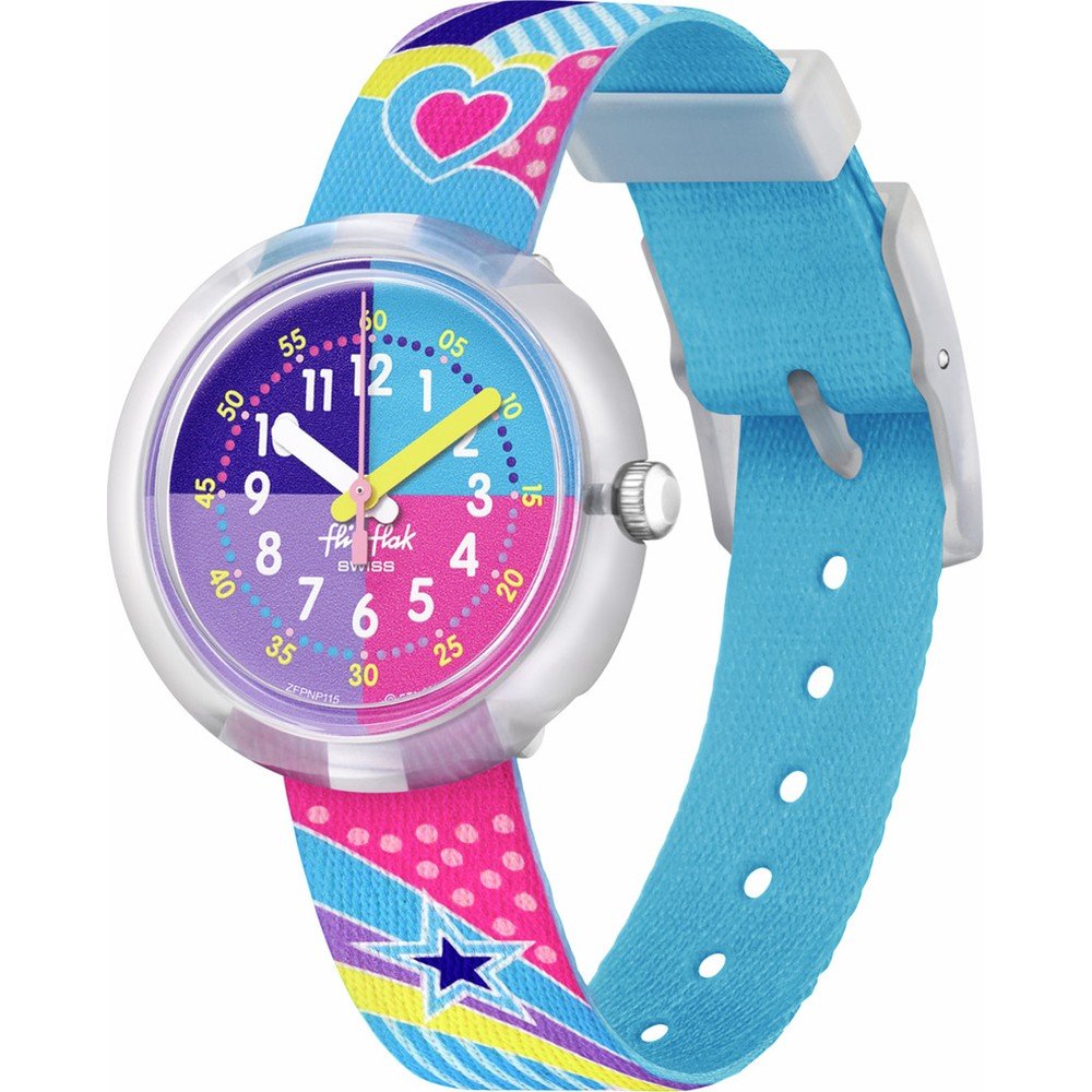 Flik Flak 5+ Power Time FPNP115 Color Party Horloge