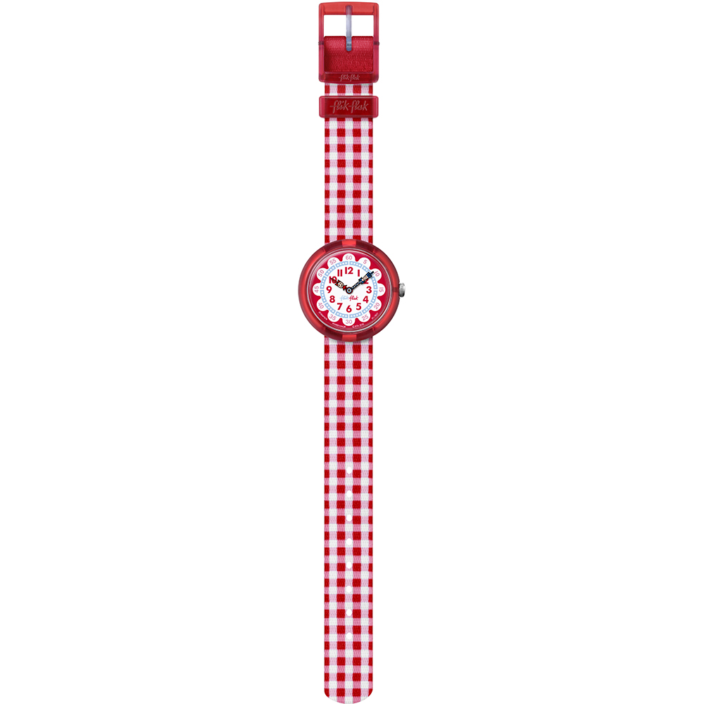 Flik Flak 3+ Story Time FBNP078 Gingham Horloge