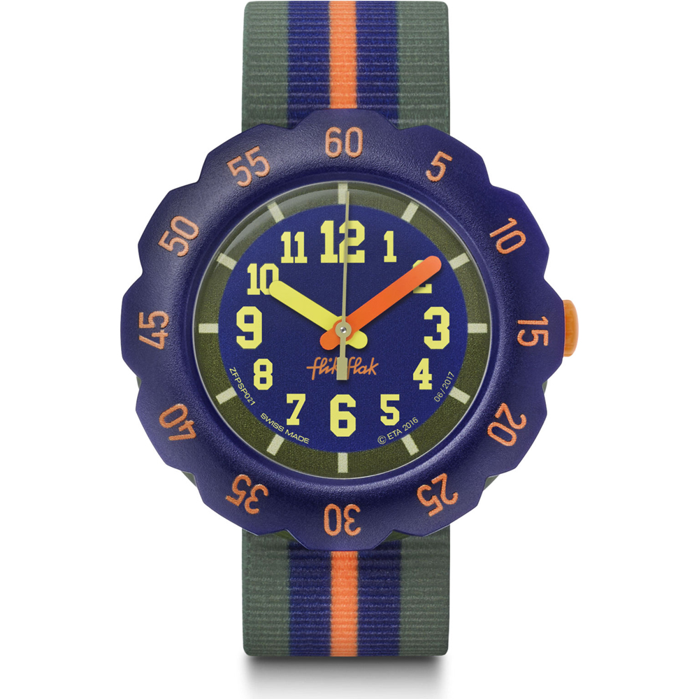 Flik Flak 5+ Power Time FPSP021 Orange Line Horloge