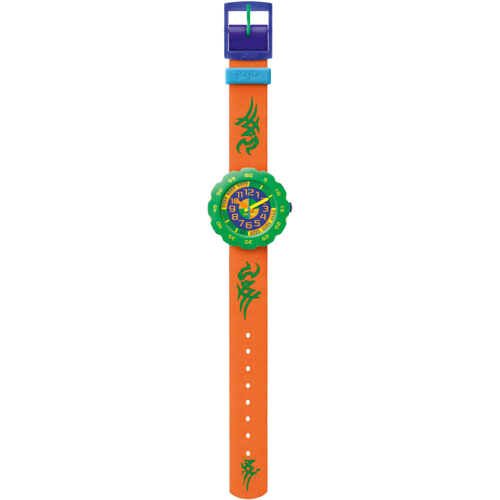 Flik Flak 5+ Power Time FPSP002 Pres-Cool Boy in Orange Horloge
