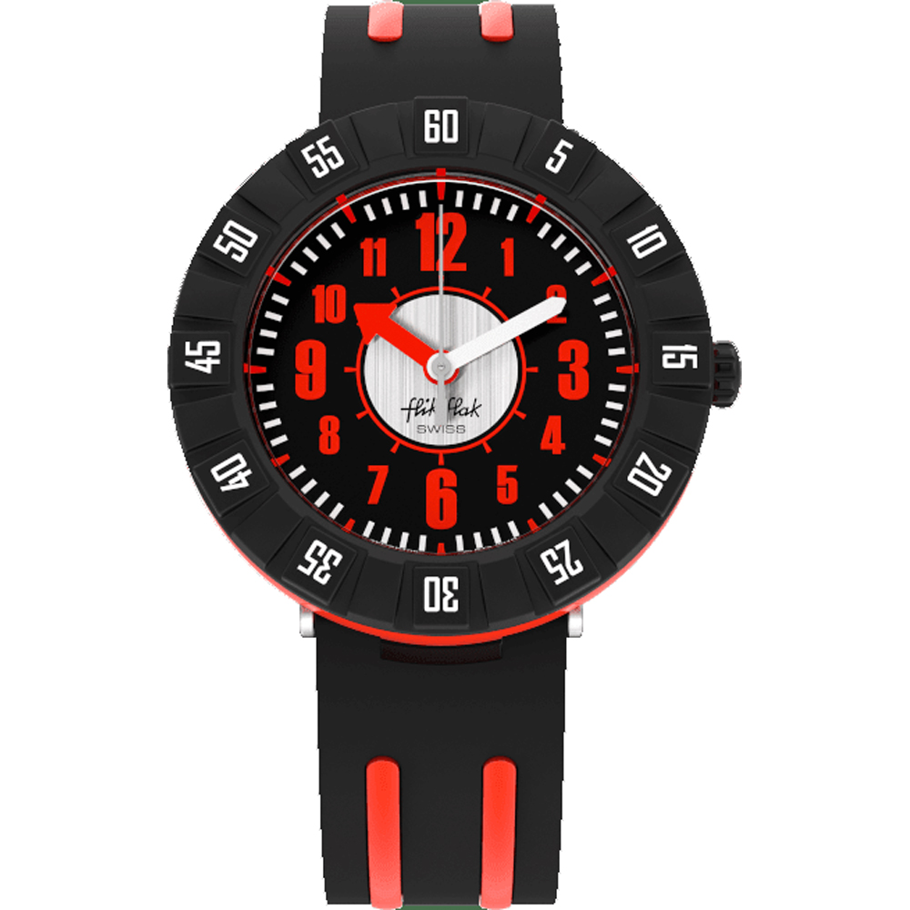 Flik Flak 7+ Power Time FCSP105 Red Ahead Horloge
