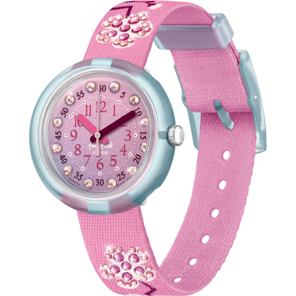 Flik Flak 5+ Power Time FPNP102 Sparkling Cherry Blossom Horloge