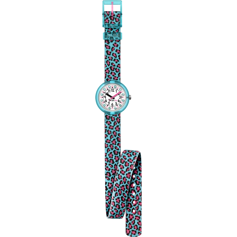 Flik Flak 5+ Power Time FPNP008 Turquoise Jubatus Horloge