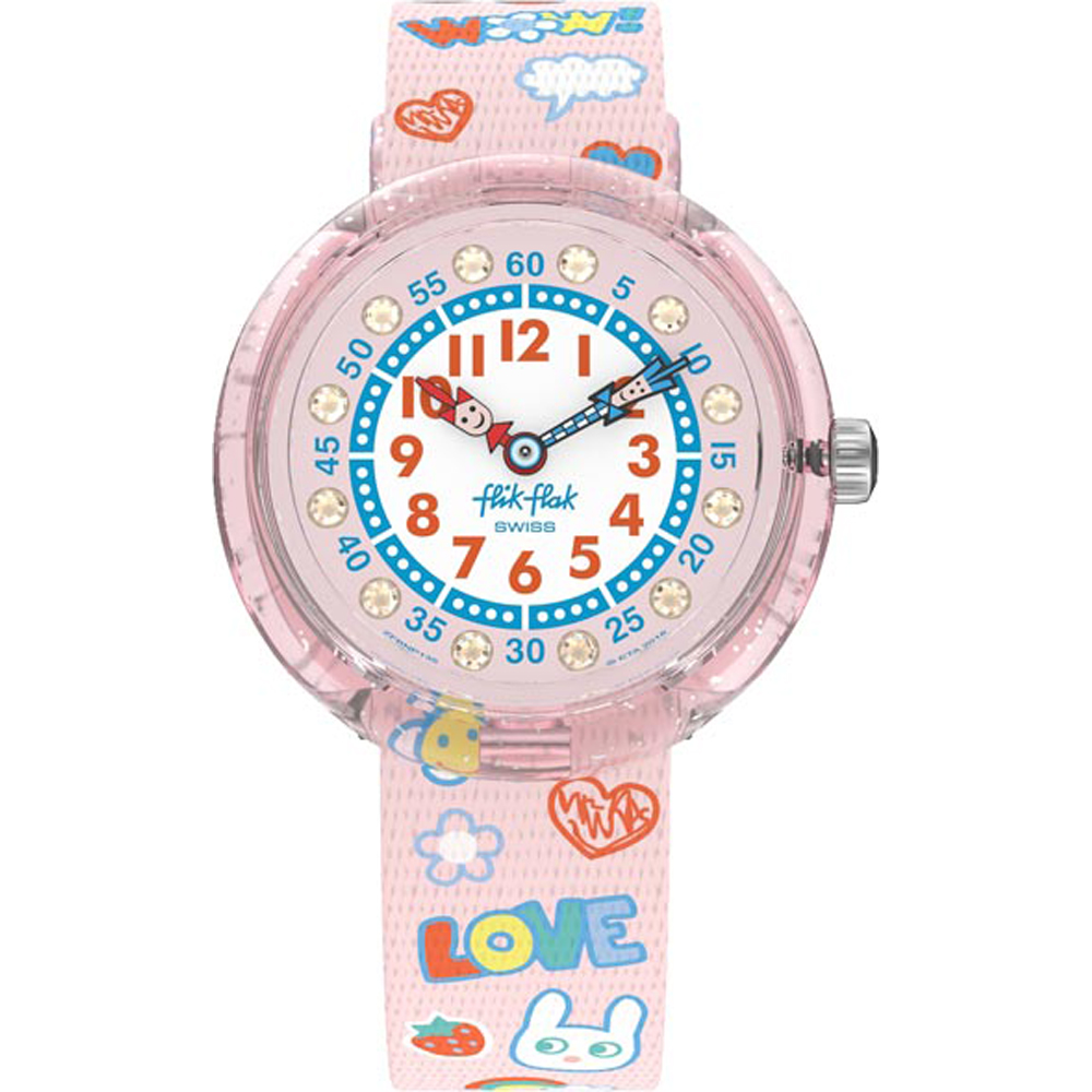 Flik Flak 3+ Story Time FBNP135 Wow Love Horloge