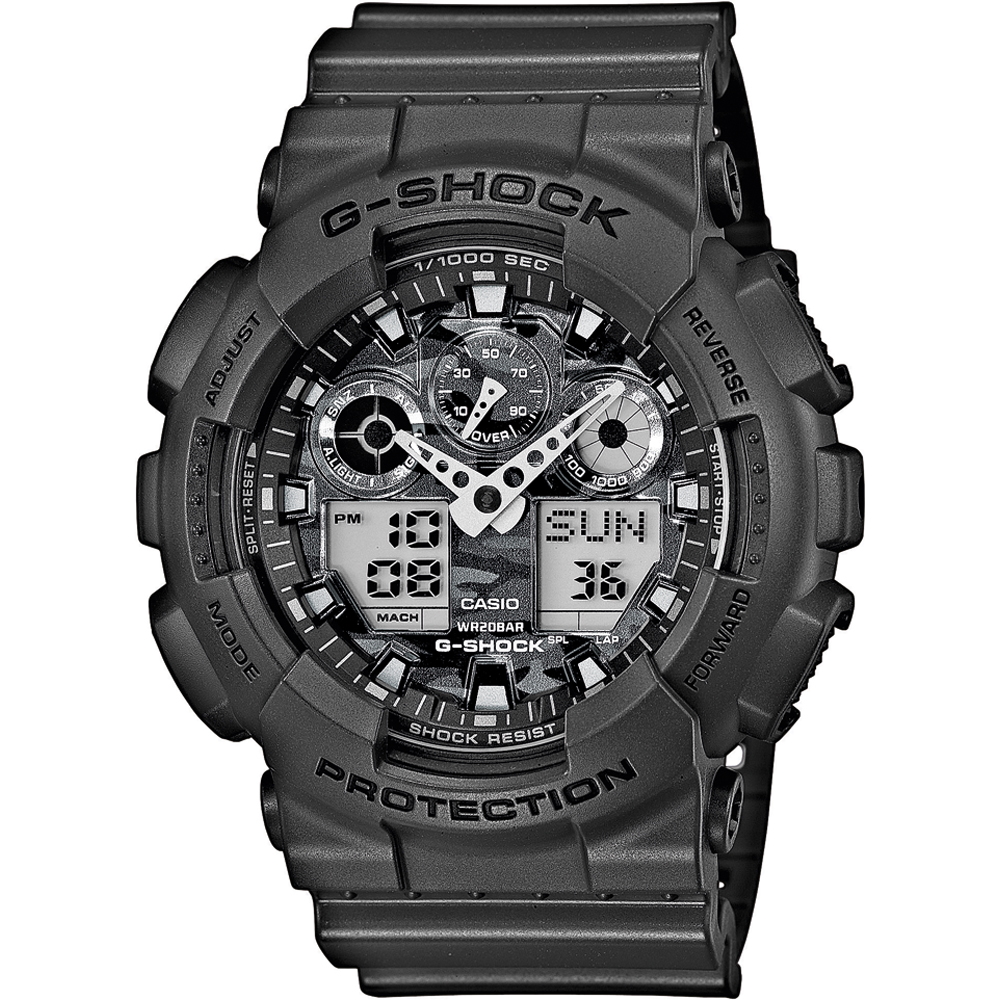 G-Shock Classic Style GA-100CF-8AER Camo Face Horloge