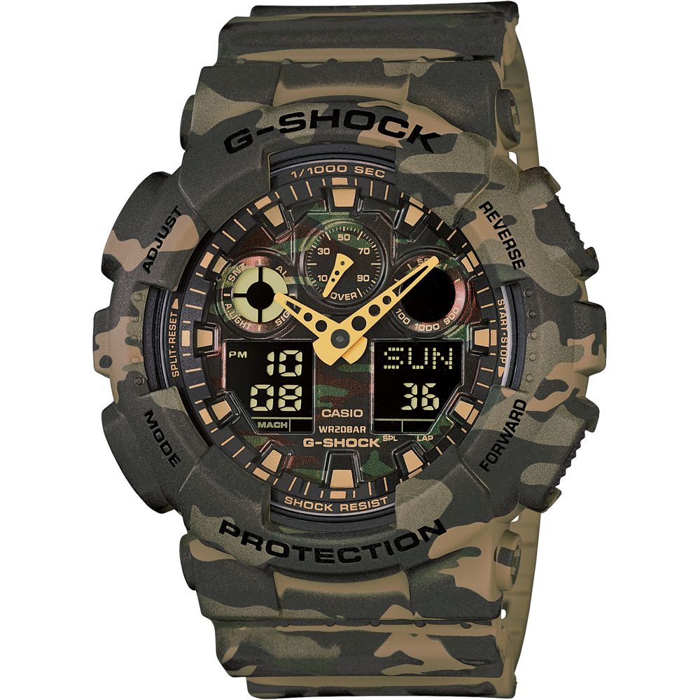 G-Shock Classic Style GA-100CM-5AER Ana-Digi - Camouflage Horloge