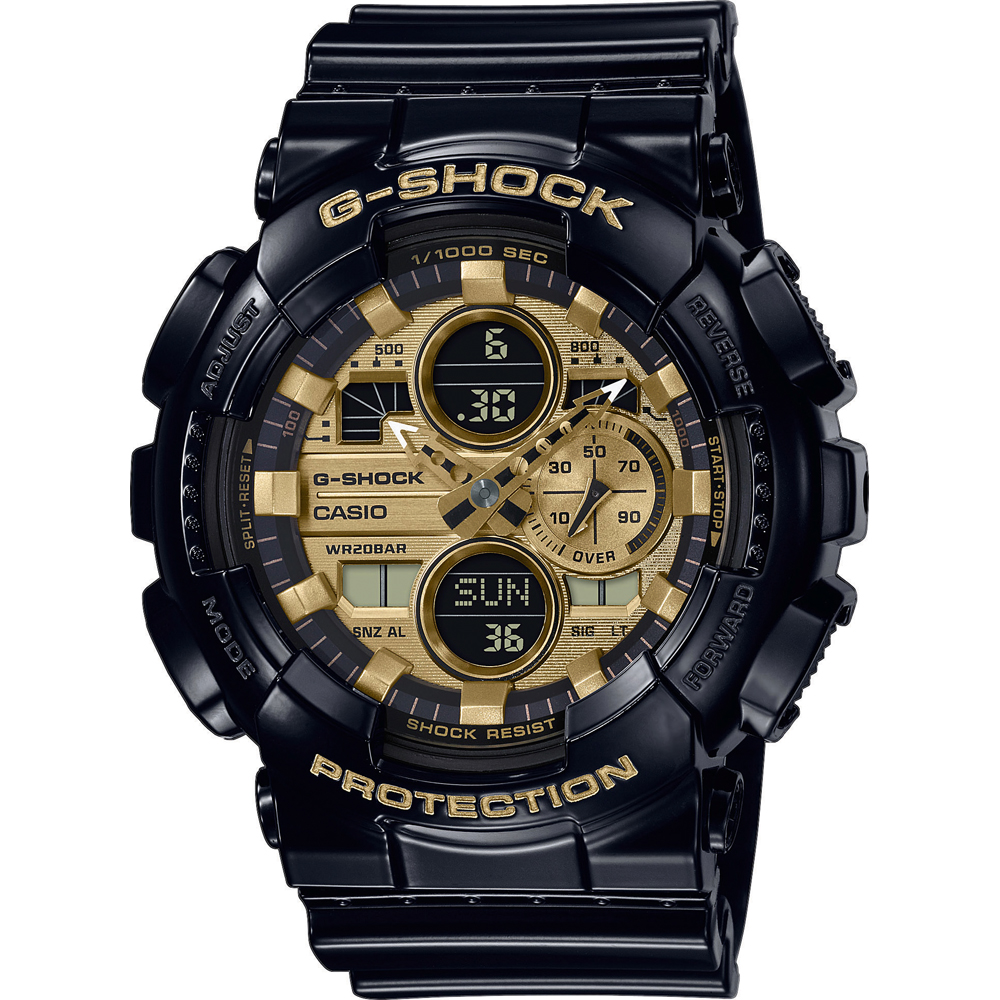G-Shock Classic Style GA-140GB-1A1ER Ana-Digi - Garrish Black Horloge