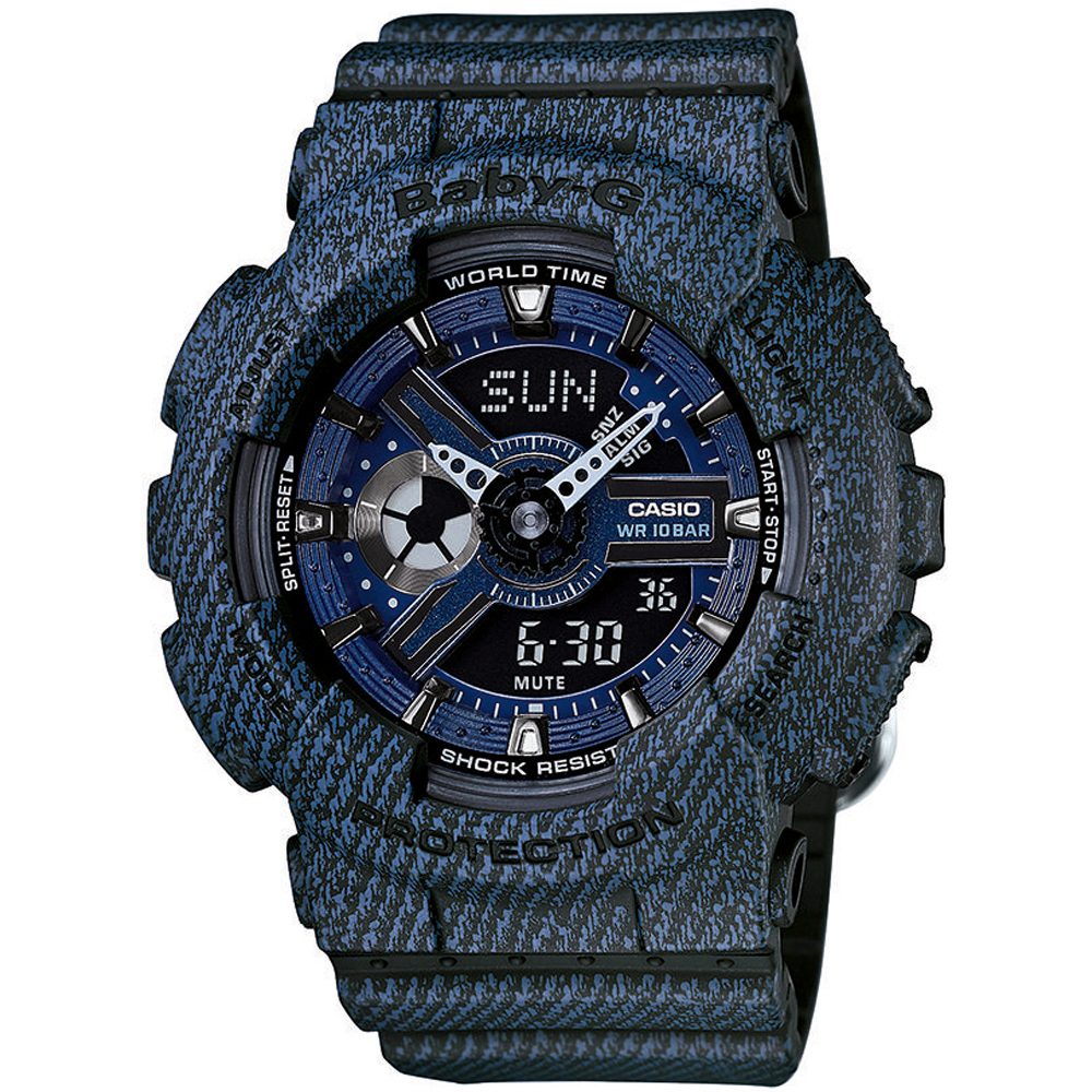 G-Shock Baby-G BA-110DC-2A1ER Denim Color Horloge