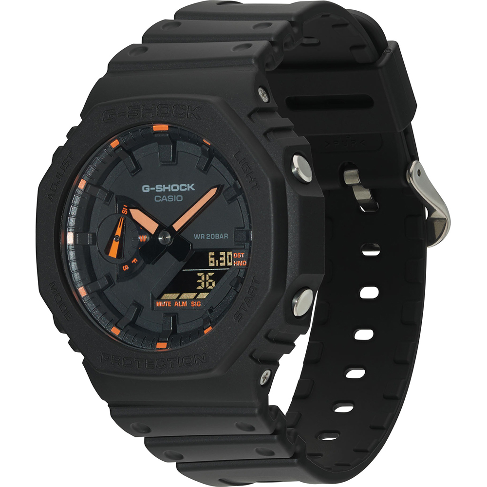 Aarzelen Wetenschap tanker G-Shock Classic Style GA-2100-1A4ER Neon Accent Horloge • EAN:  4549526319334 • Horloge.nl