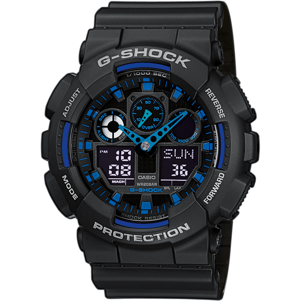 Michelangelo afbreken pit G-Shock Classic Style GA-100-1A2ER Ana-Digi horloge • EAN: 4971850443902 •  Horloge.nl