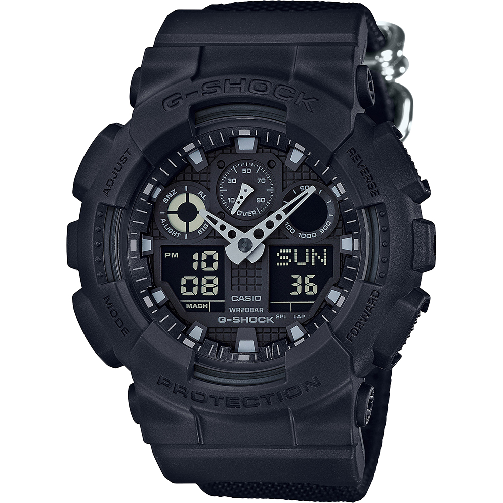 G-Shock Classic Style GA-100BBN-1A Military Black Horloge