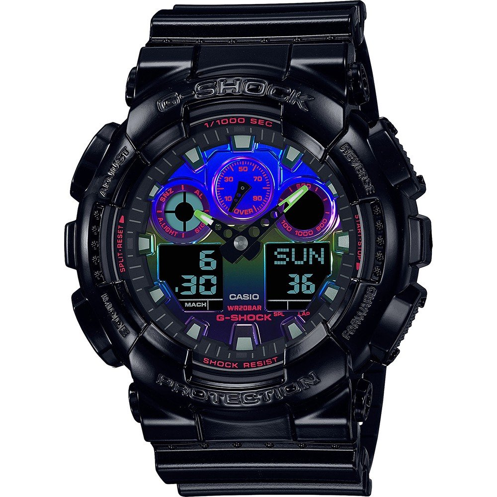 G-Shock Classic Style GA-100RGB-1AER Virtual Rainbow Horloge