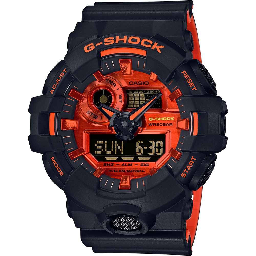 G-Shock Classic Style GA-700BR-1A Bright Orange Horloge