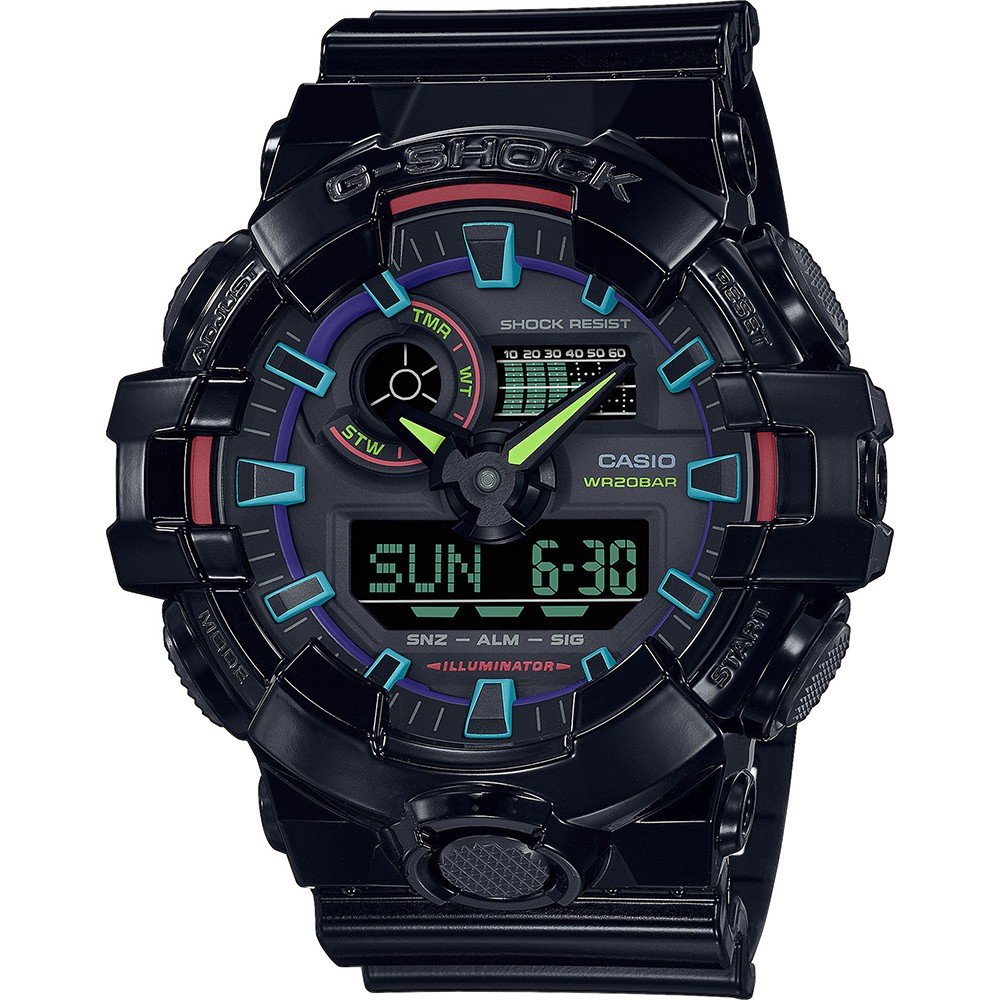 G-Shock Classic Style GA-700RGB-1AER Virtual Rainbow Horloge