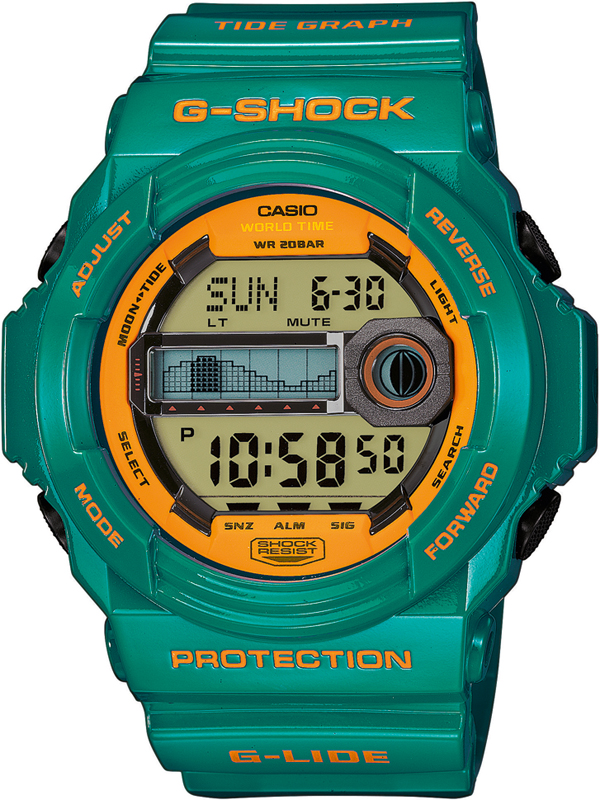 G-Shock Classic Style GLX-150B-3 G-Lide Tide Graph Horloge