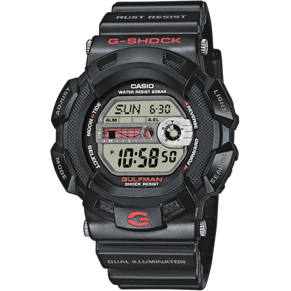 G-Shock Master of G G-9100-1ER Gulfman Horloge