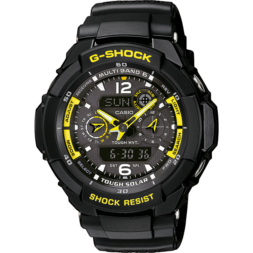 G-Shock Master of G GW-3500B-1A G-Aviation - Sky CockPit Horloge