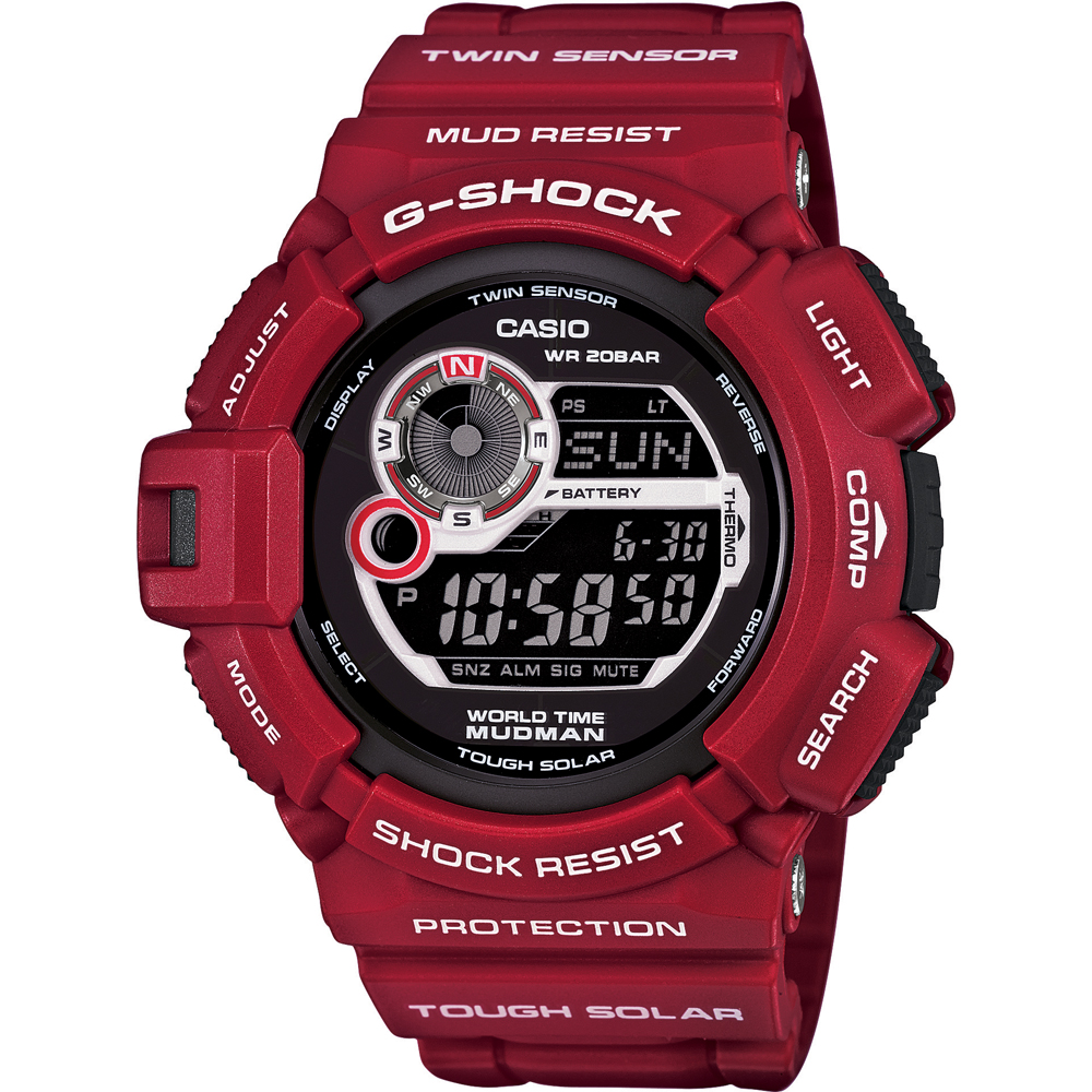 G-Shock Master of G G-9300RD-4ER Mudman Horloge