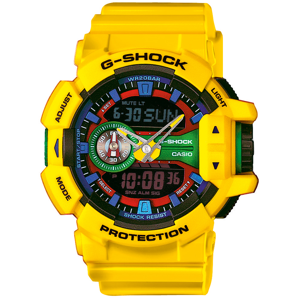 G-Shock Classic Style GA-400-9A Rotary Switch Horloge