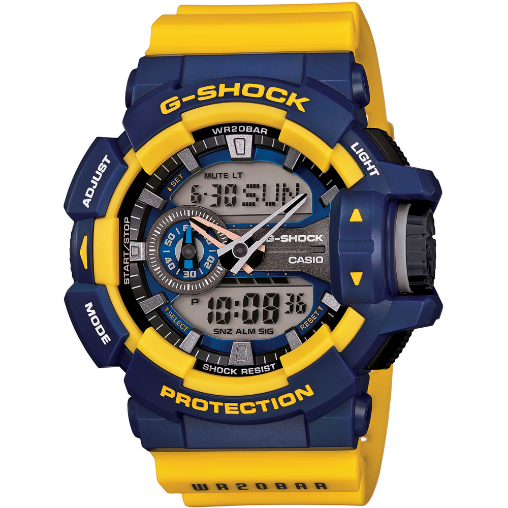 G-Shock Classic Style GA-400-9B Rotary Switch Horloge