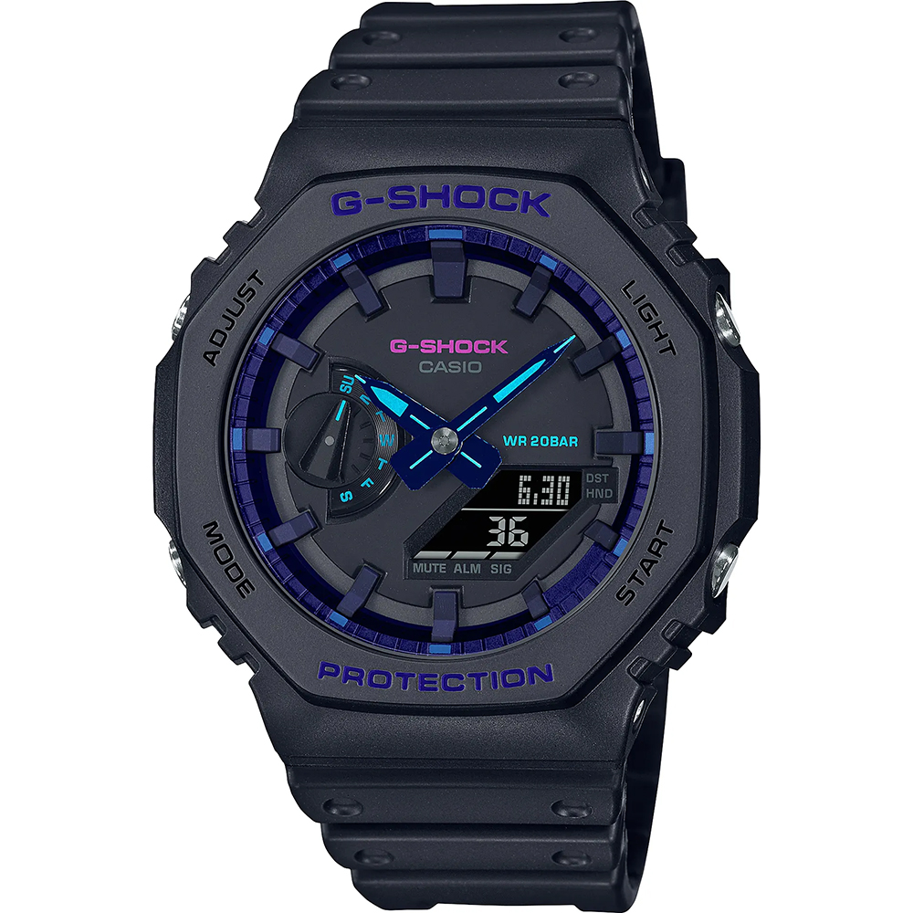 G-Shock Classic Style GA-2100VB-1AER Virtual Blue Horloge