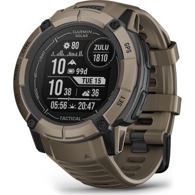 Horloge.nl Garmin Instinct 2X Solar Tactical - Coyote Tan 50 mm Robuust tactical solar Multiband GPS smartwatch aanbieding