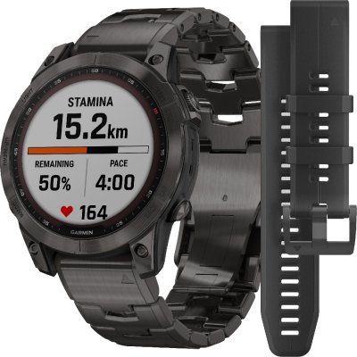 Horloge.nl Garmin Fenix 7 Sapphire Solar 47 mm Multisport GPS smartwatch met extra siliconen band aanbieding