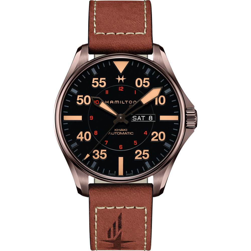 Hamilton Aviation H64705531 Khaki Pilot Horloge
