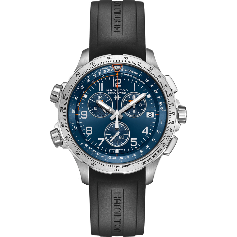 Hamilton Aviation H77922341 Khaki X-Wind GMT Horloge