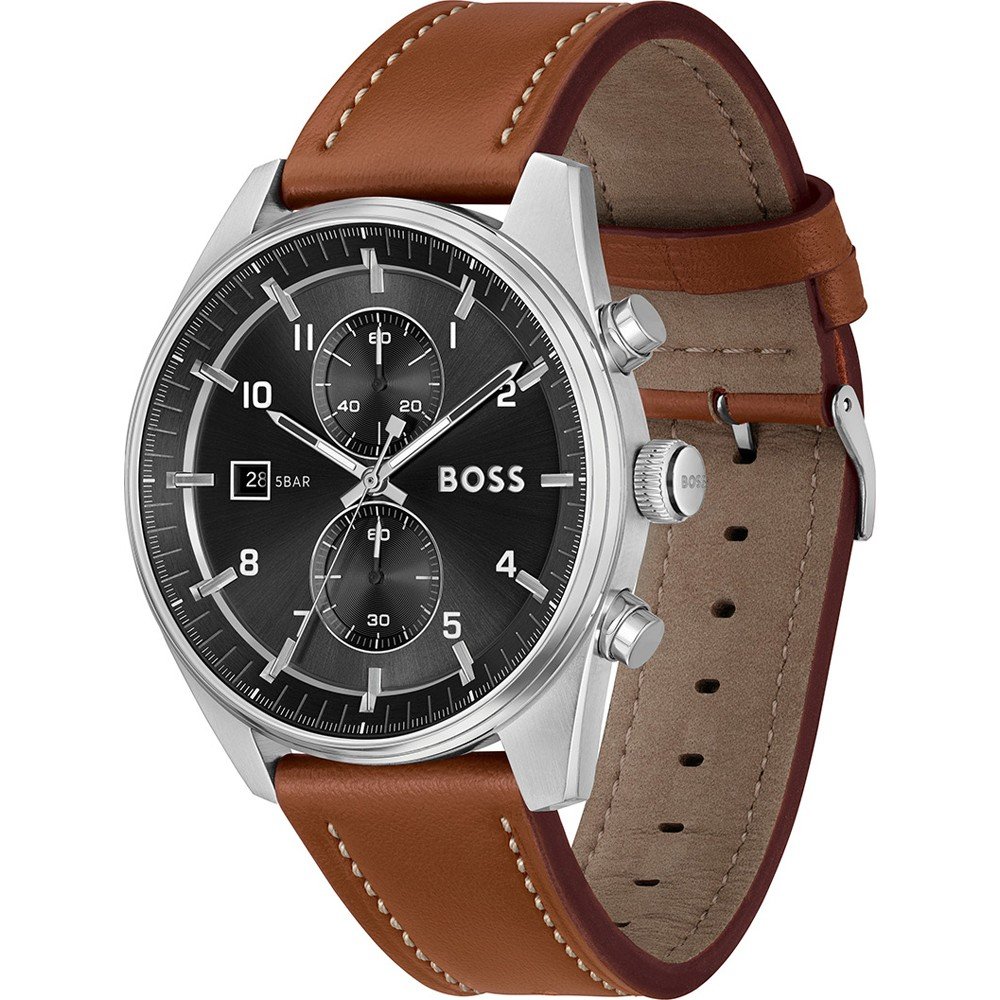 BOSS HBJ1580753 Goudkleurige stalen schakelarmband 19 cm