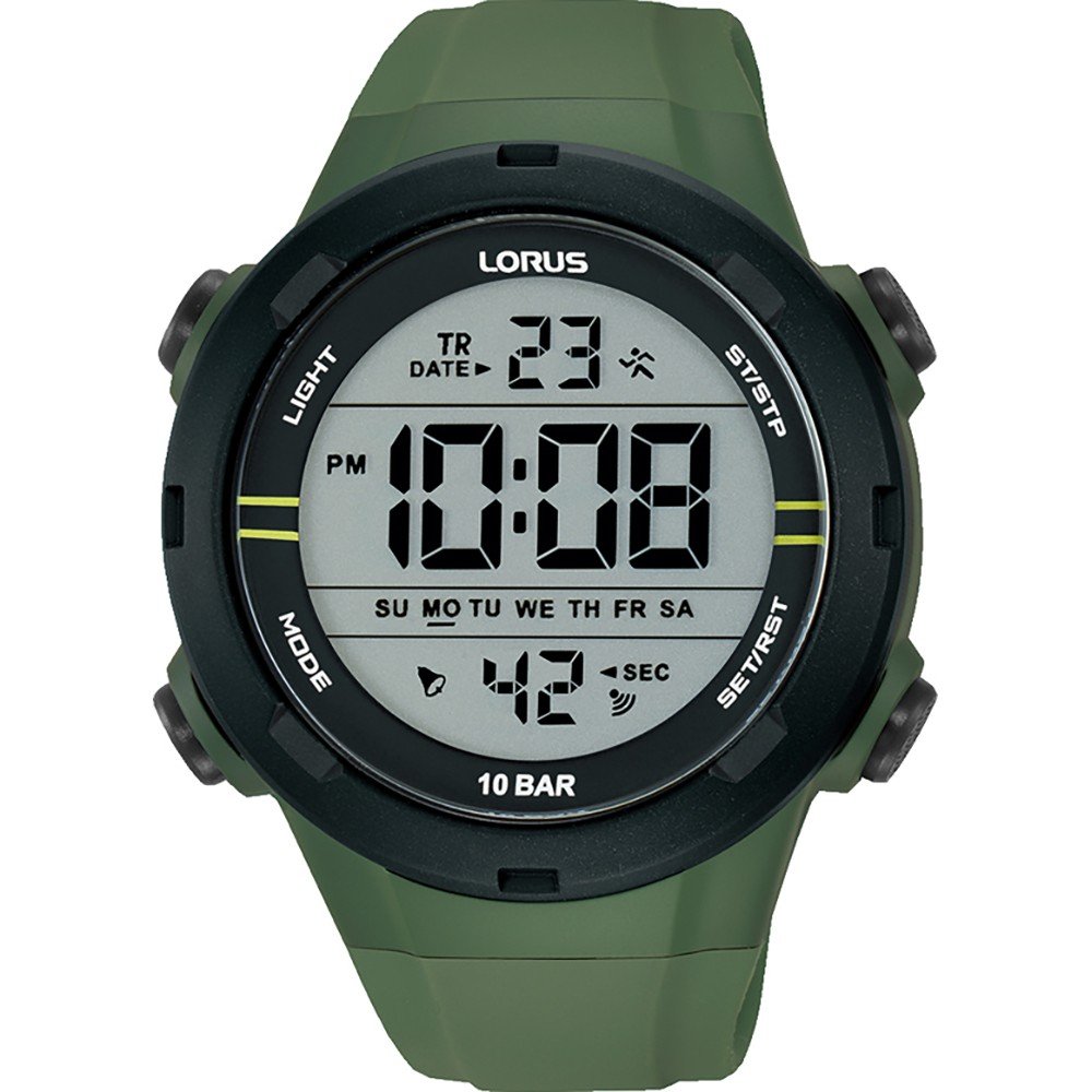 Lorus Men's Digital Quartz Watch with Silicone Strap