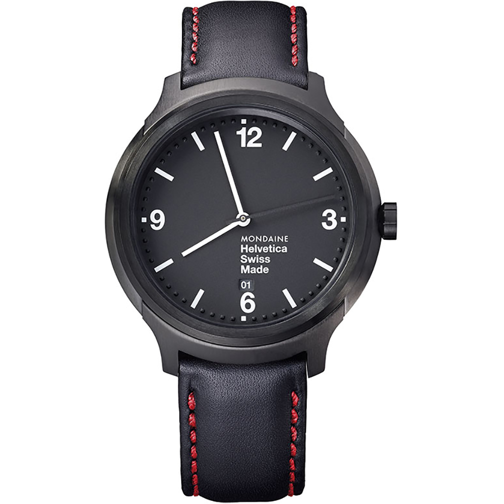 Mondaine Helvetica MH1.B1221.LB Helvetica No1 Bold 43 NY edition Horloge