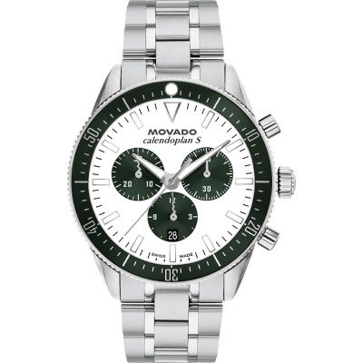 Horloge.nl Movado Calendoplan S 42 mm Roestvrijstalen chronograaf aanbieding