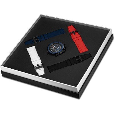 Horloge.nl Police Clout Orb 50 mm Zwarte chronograaf met drie extra horlogebanden aanbieding