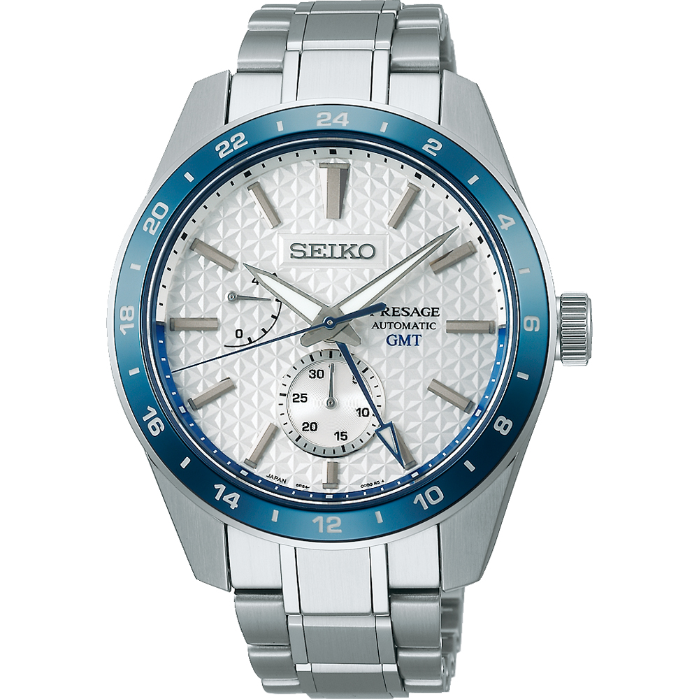 Seiko Sharp Edged SPB223J1 Presage Sharp Edged GMT - 140th Anniversary horloge