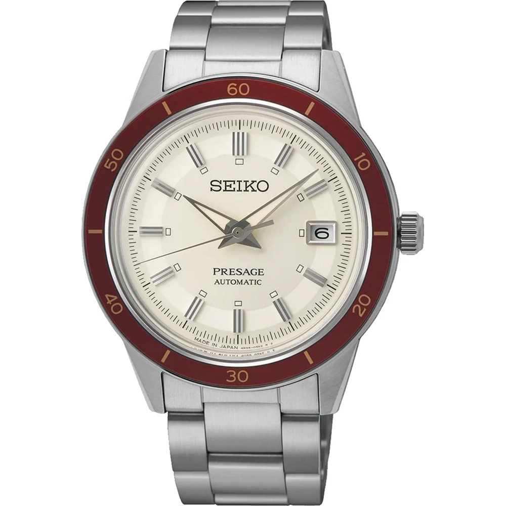 Seiko Presage SRPH93J1 Presage - Style 60s ‘Ruby’ Horloge