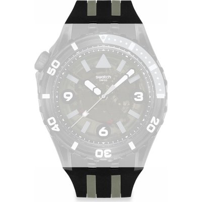 Swatch ASSCU09B100 Black Sea Nettle Horlogeband